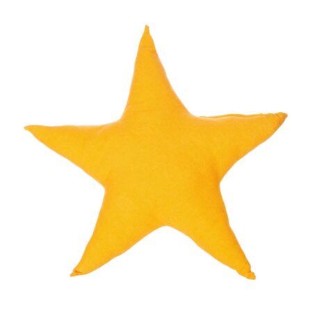 Cojín Estrella Amarillo Mostaza