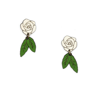 Pendientes White Rose